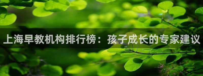 威九国际女：上海早教机构排行榜：孩子成长的专家建议