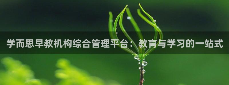 威九国际66m66m电影：学而思早教机构综合管理平台：教育与学习的一站式