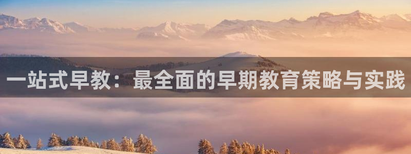 威九国际AN：一站式早教：最全面的早期教育策略与实践