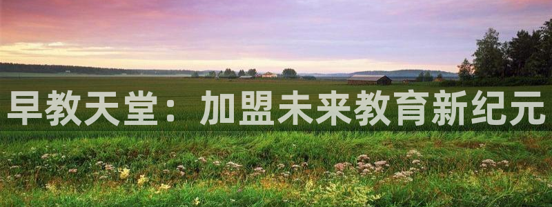 威九国际Sxsx：早教天堂：加盟未来教育新纪元