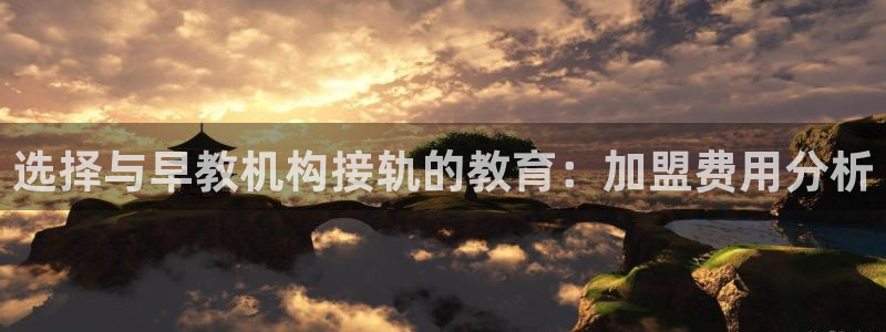 威九国际能提现吗现在:选择与早教机构接轨的教育:加盟费用分析