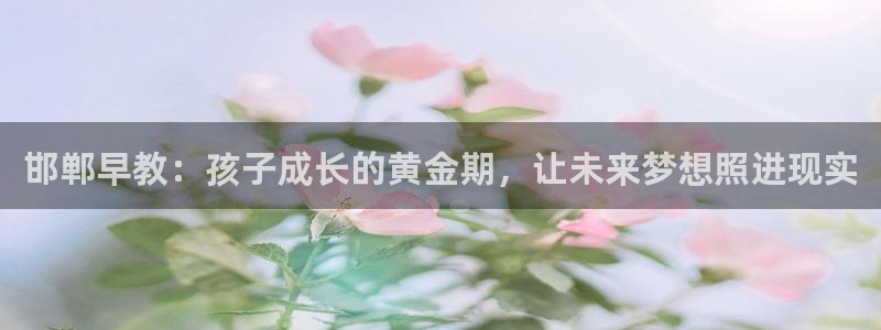 威九国际全国空降：邯郸早教：孩子成长的黄金期，让未来梦想照进现实