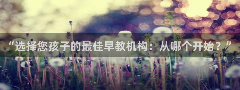 威九国际网站是多少:“选择您孩子的最佳早教机构:从哪个开始?”